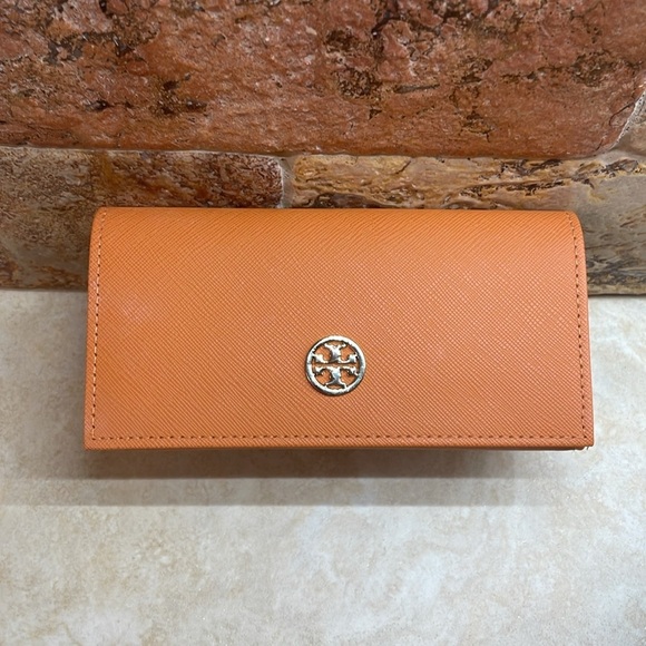 Tory Burch Orange Sunglasses Case With Logo Eyeglasses Box Storage - Picture 11 of 14